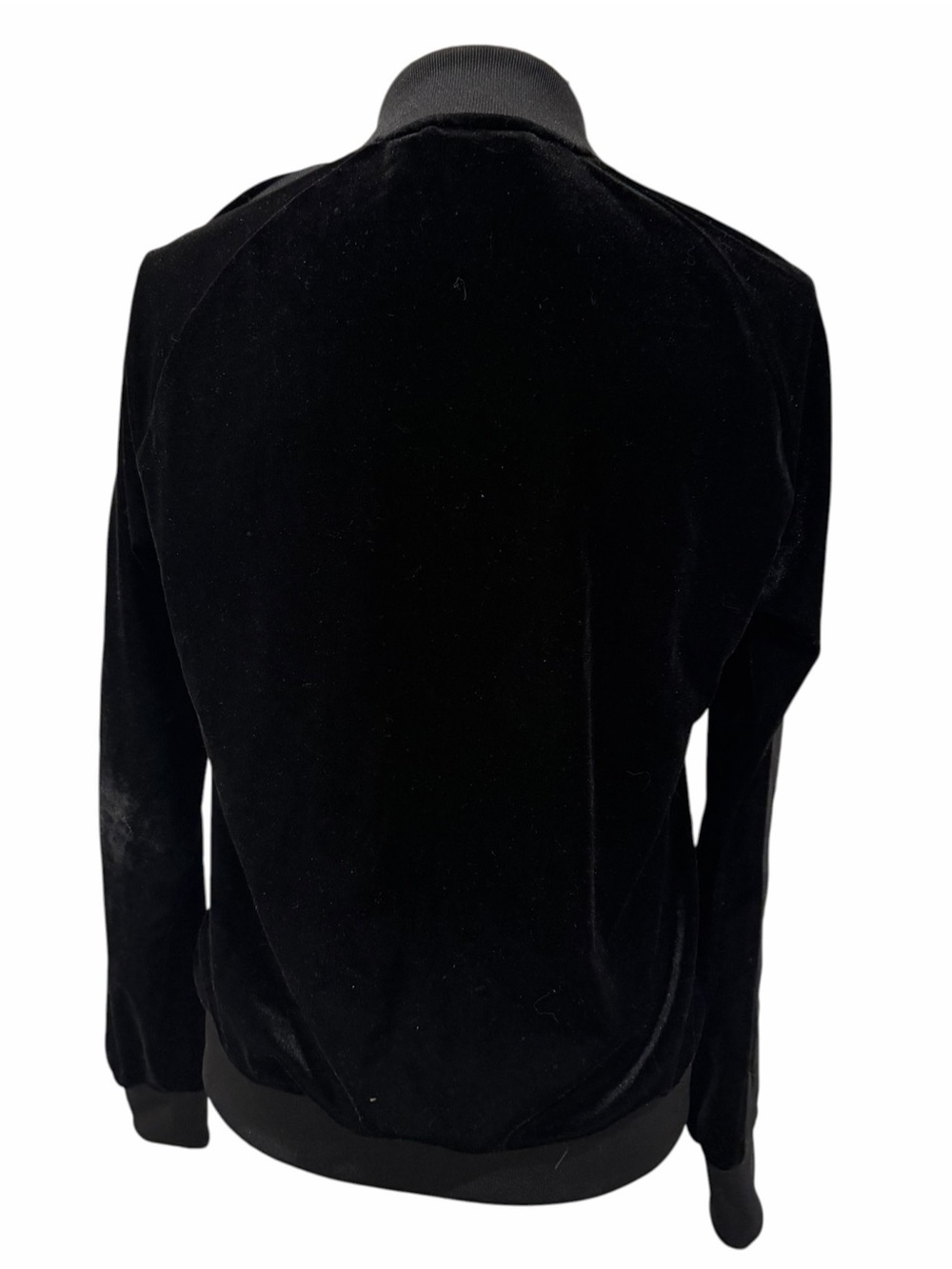 Adidas Originals Black Velour Track Jacket Trefoil Size S - Picture 5 of 7